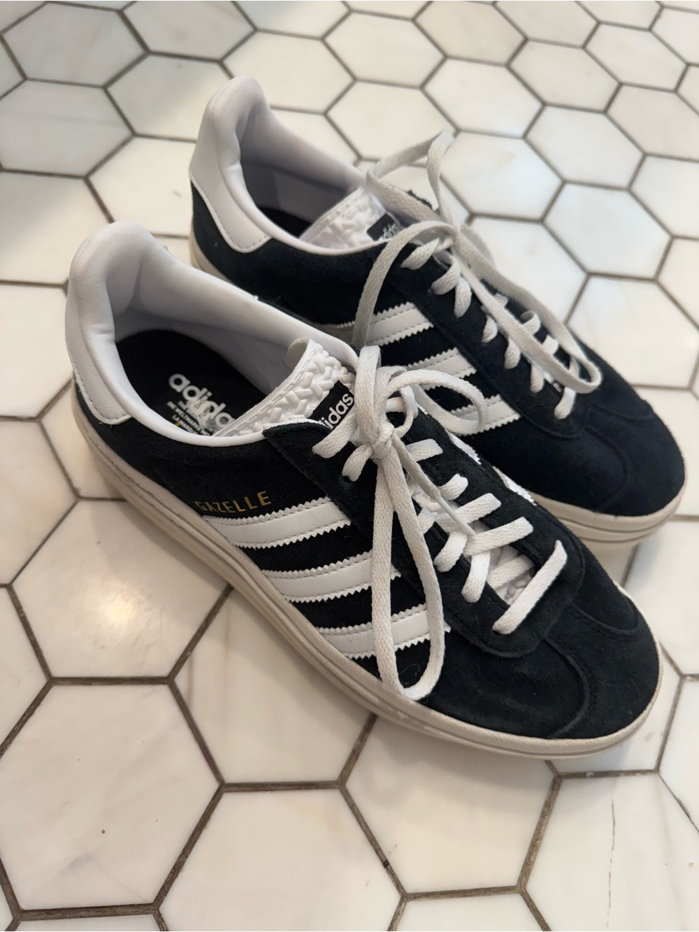 adidas Gazelle Women's Black and White Sneakers